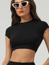 ZASUWA Female Basic Must-have Cropped Short Sleeves