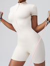 ZASUWA Female Stand Collor Zipper Hip-lift Romper