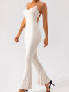 ZASUWA Female Cross Back Split Flare Booty Jumpsuit