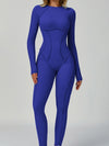 ZASUWA Female Heart Backless Long Sleeves Jumpsuit