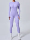 ZASUWA Female Zipper Thumbhole Hip-lift Jumpsuit