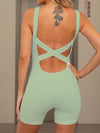 ZASUWA Female Ribbed Cross Back Seamless Romper
