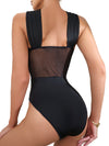 ZASUWA Female Sexy Sheer Mesh Cross One Piece