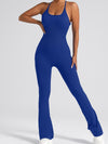 ZASUWA Female Cross Back Flare Jumpsuit
