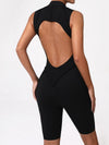 ZASUWA Female Sexy Backless Zipper Quick-dry Romper