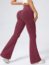 ZASUWA Female Ribbed Flare High-rise Leggings