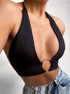 ZASUWA Female Sexy Halter Lift with Metal Ring Sports Bras
