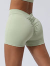 ZASUWA Female V-shape Waist Scrunch Bum Spandex Gym Booty Shorts