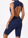 ZASUWA Female Sexy Backless Zipper Quick-dry Romper