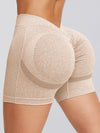 ZASUWA Female Deep V Back Scrunch Bum Seamless Shorts