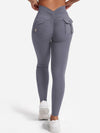 ZASUWA Female Deep V Back Pocket Cargo Leggings