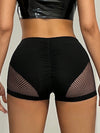 ZASUWA Female Sexy Fishnet Scrunch Bum Spandex Gym Booty Shorts