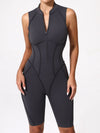 ZASUWA Female Sexy Backless Zipper Quick-dry Romper