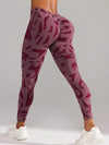 ZASUWA Female Sexy Camouflage Deep V Back Scrunch Bum Leggings