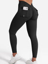 ZASUWA Female Deep V Back Pocket Cargo Leggings