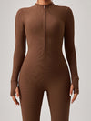 ZASUWA Female Zipper Ribbed Jumpsuit