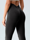ZASUWA Female V-shape Waist Deep V Back Scrunch Bum Leggings