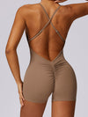 ZASUWA Female Cross Back Scrunch Bum Romper