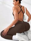 ZASUWA Female Cross Back Scrunch Bum Jumpsuit