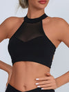 ZASUWA Female Sexy Mesh Cross Back Quick Dry Sports Bras