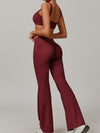 ZASUWA Female Sexy V-shape Waist Flare Backless Tracksuit