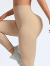 ZASUWA Female Scrunch Bum Ribbed High-rise Leggings