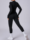 ZASUWA Female Zipper Thumbhole Hip-lift Jumpsuit