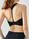 ZASUWA Female V Collar Backless Sports Bras