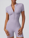 ZASUWA Female Stand Collor Zipper Hip-lift Romper