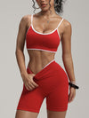 ZASUWA Female Contrast Color Elastic Tight Short Tracksuit