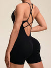 ZASUWA Female Backless Scrunch Bum Seamless Romper