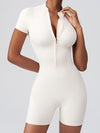 ZASUWA Female Stand Collor Zipper Hip-lift Romper
