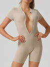 ZASUWA Female Stand Collor Zipper Hip-lift Romper