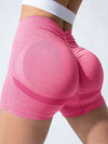 ZASUWA Female Seamless Deep V Back Scrunch Bum Shorts