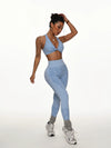 ZASUWA Female Leopard Print High-waisted Fitness Yoga Tracksuit