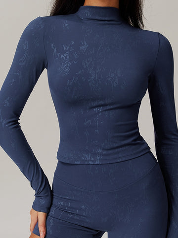 ZASUWA Female Sexy Hot Stamping Print Long Sleeves