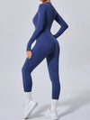 ZASUWA Female Zipper Thumbhole Hip-lift Jumpsuit