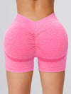 ZASUWA Female Deep V Back Scrunch Bum Seamless Shorts