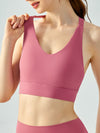 ZASUWA Female V Collar Backless Sports Bras
