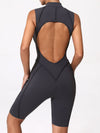ZASUWA Female Sexy Backless Zipper Quick-dry Romper