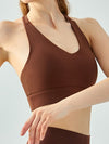 ZASUWA Female V Collar Backless Sports Bras