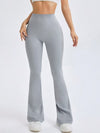 ZASUWA Female Ribbed Deep V Back Flare Scrunch Bum Leggings