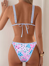 ZASUWA Female Flower Print Beach Bikini Set