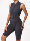 ZASUWA Female Sexy Backless Zipper Quick-dry Romper