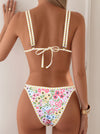 ZASUWA Female Flower Print Beach Bikini Set