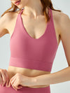 ZASUWA Female V Collar Backless Sports Bras