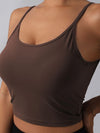 ZASUWA Female Sexy Solid Color Twist Backless Round Neck Tank