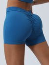 ZASUWA Female V-shape Waist Scrunch Bum Spandex Gym Booty Shorts