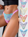 ZASUWA Female Print Sexy Lace Ultra-thin Thongs