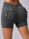 ZASUWA Female Deep V Back Pocket Scrunch Bum Booty Shorts